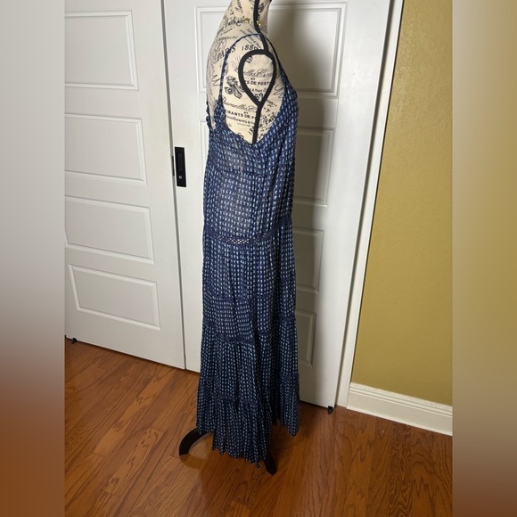 Free People Women Midnight Dance Print Sleeveless Maxi Dress Blue Size NWT - Picture 10 of 13